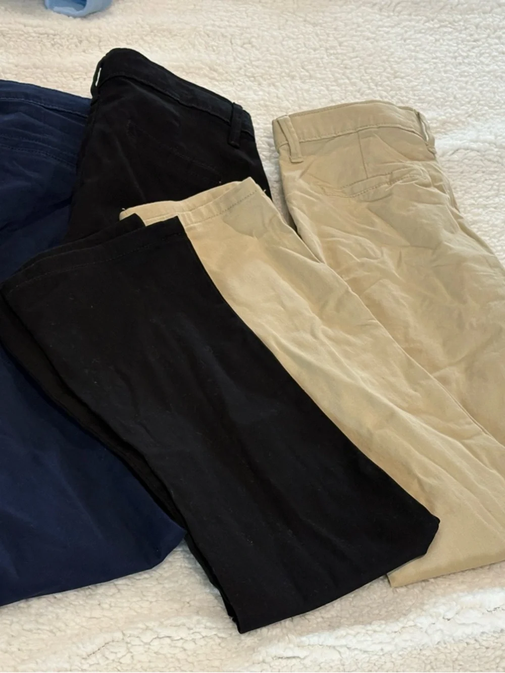 The Children's Place Girls 14 School Uniform Bundle  Polo Shirt + 3 Pairs Pants